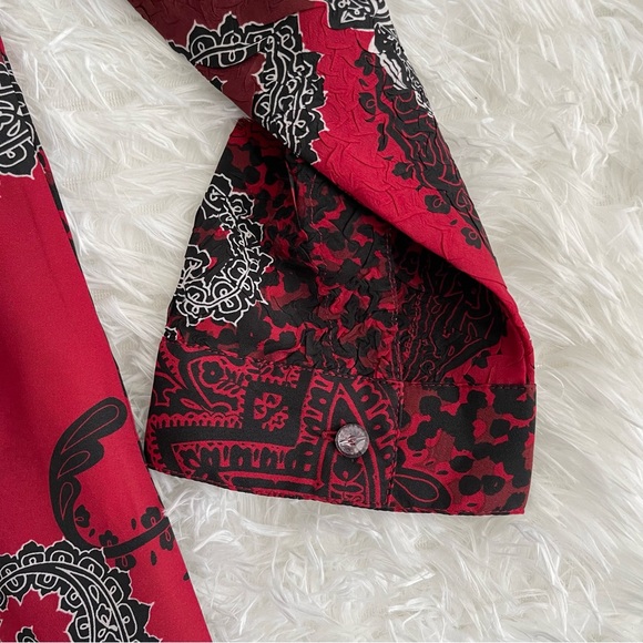 Chico’s Paisley Roxanne Top Woman’s 3 (XL) Button Down Long Sleeve Office - Picture 7 of 9